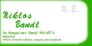 miklos bandl business card